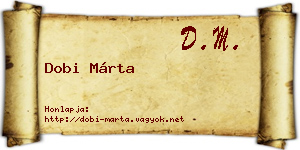 Dobi Márta névjegykártya