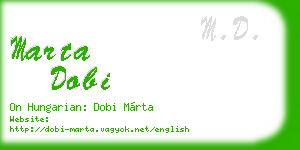 marta dobi business card